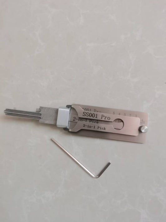 High-quality stainless steel tool designed to pick and decode various civil locks such as access door locks, KW locks, and Bull Head locks. Ideal for locksmiths.